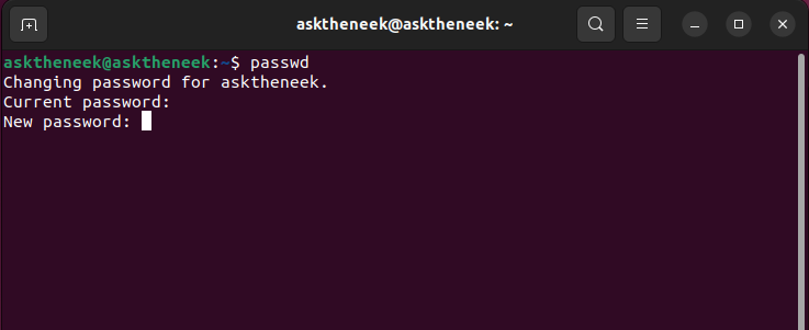 Change Password in Linux Command Line Using Terminal