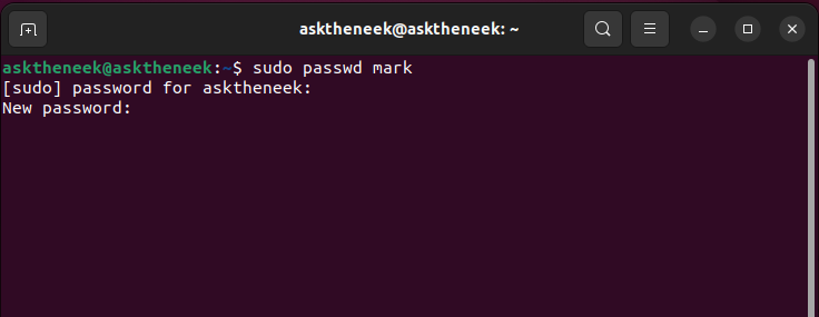 Change Password in Linux of a Different User